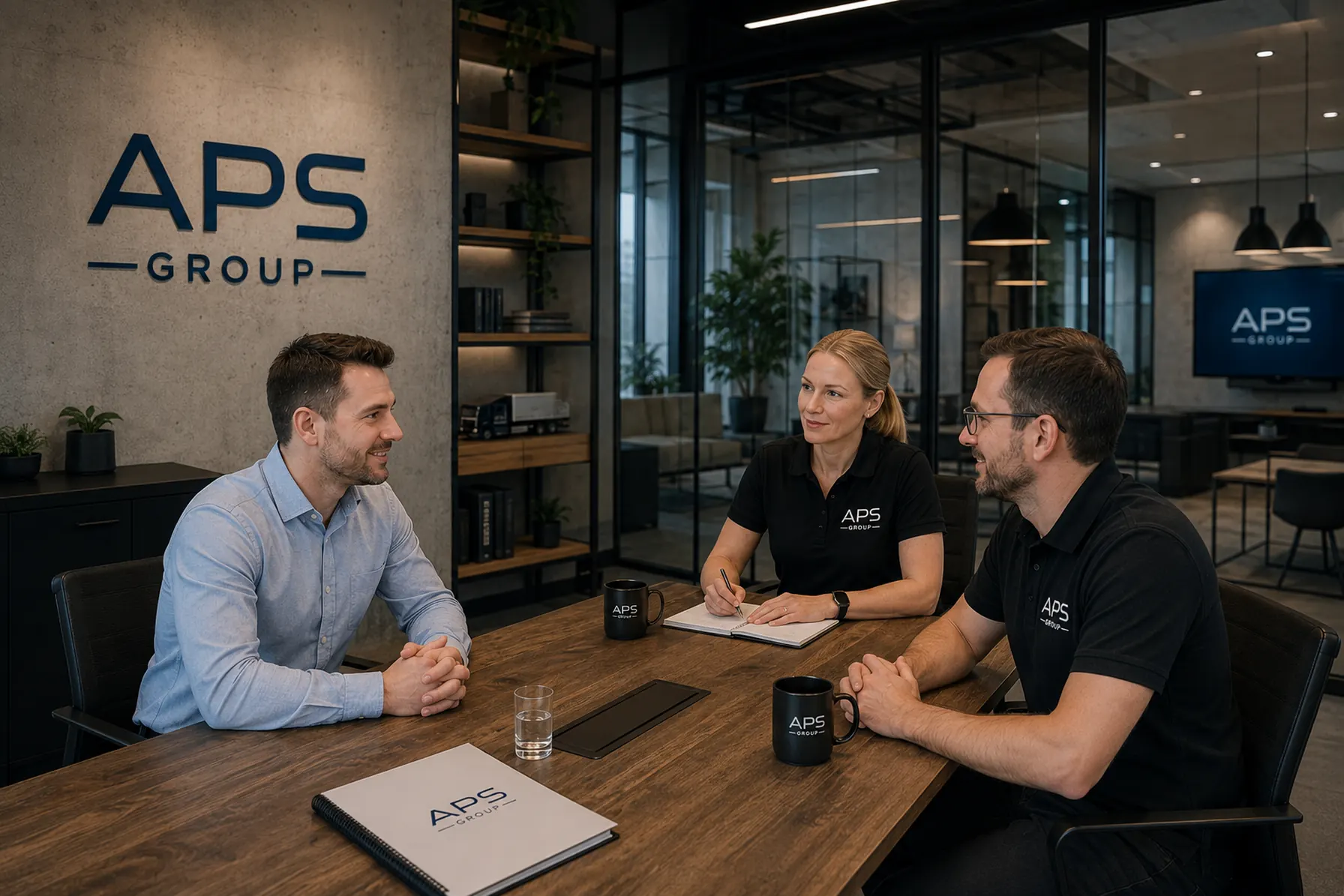 Bewerbungsgespräch für eine Karriere beim APS Group Umzugsservice