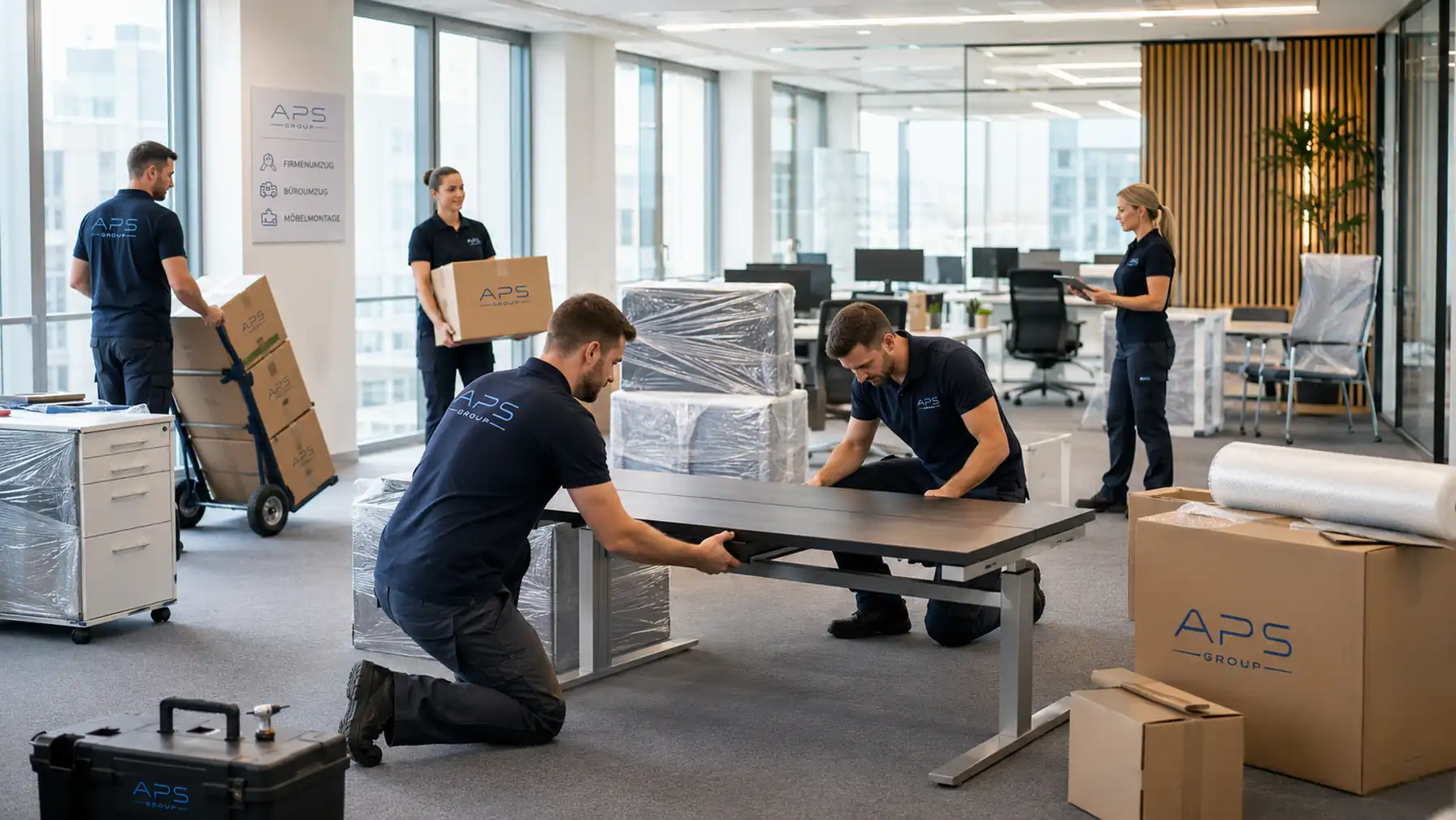 Büroumzug mit Möbelmontage Büroumzug mit Möbelmontage für Unternehmen und Büroflächen