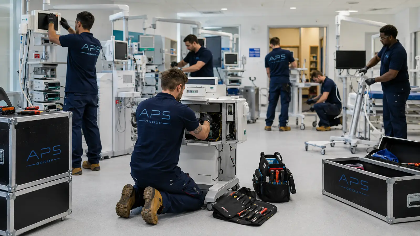 Demontage und Montage in einem Krankenhaus durch APS Group