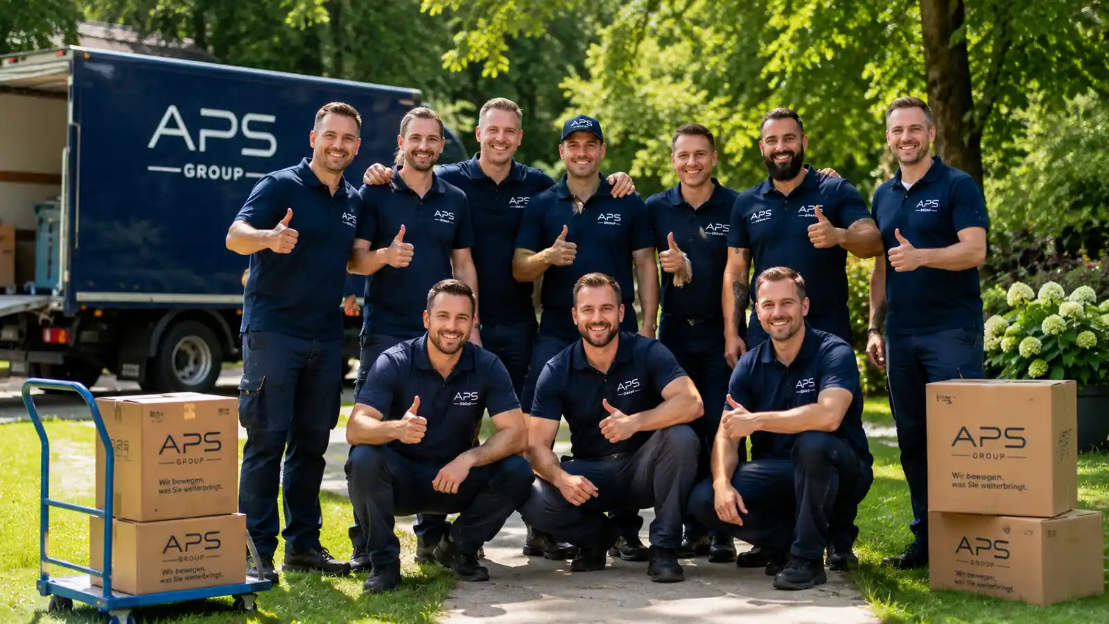 APS Group Team für die Umsetzung geplanter Firmenumzüge